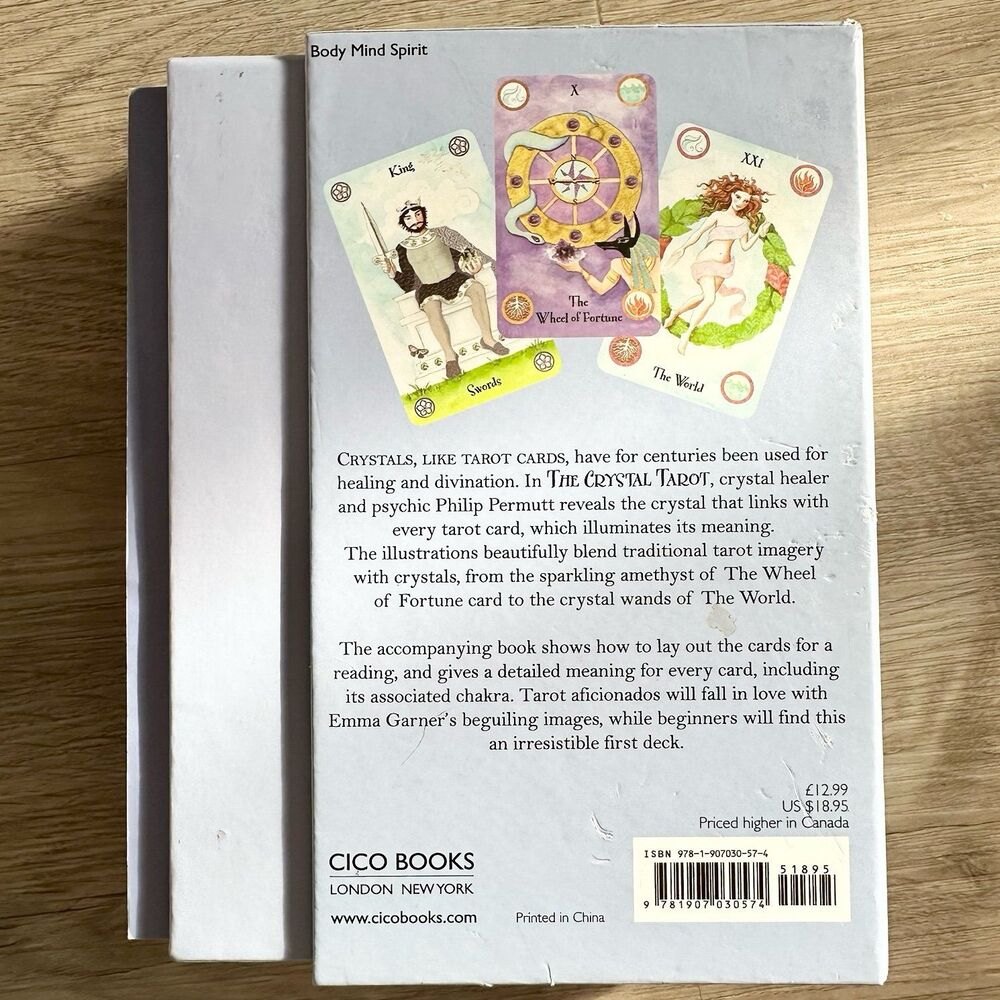 The Crystal Tarot Full Card Deck & Inspirational Book Philip Permutt 2010 - Picture 3 of 10